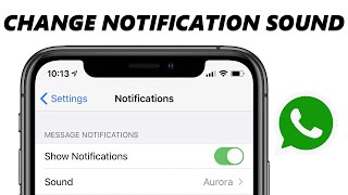 How To Change WhatsApp Notification Sound On iPhone [upl. by Attesoj]