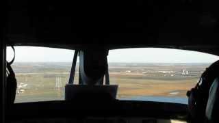 GLA Beechcraft 1900D N255GL Landing Cockpit View  KDVL [upl. by Lahpos277]