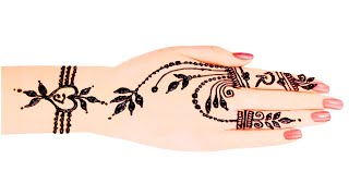 Simple Mehndi Design Flower Hanna Design 2024 [upl. by Aicilef772]