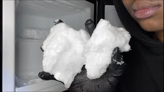 ORIGINAL FREEZER FROST MIXED WITH CARBONATED HUMIDIFIER FROST CHUNKS  ASMR ICE EATING [upl. by Mafala]