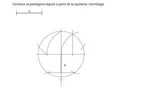 Construcción de pentágono regular a partir de su apotema Homología Dibujo Técnico 1ºbachilleratoo [upl. by Lein895]