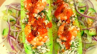 Pepinos rellenos de ceviche [upl. by Vasilis115]