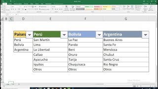 Excel Listas desplegables dependientes 2024 [upl. by Nawuq367]