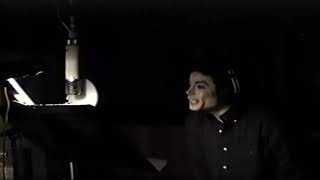 Michael Jackson Recording Childhood at the Hit Factory Studio [upl. by Bernadine]