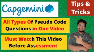 Capgemini All Pseudo Code Questions in One Video  Tips amp Tricks To Solve 🔥🔥 [upl. by Ambrosine15]