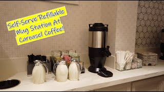 Carousel Coffee at Disneys Boardwalk Resort  Food Review amp Refillable Mug Now SelfServe [upl. by Dnallor]