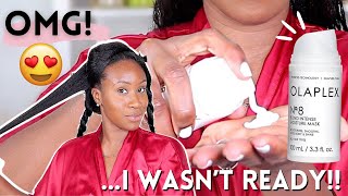 I TRIED OLAPLEX NO8 MOISTURE MASK ON MY RELAXED HAIR… THIS IS WHAT HAPPENED  RELAXED HAIR [upl. by Anitsyrhc]