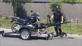 BMW R1200R on Ramplessnet Trailer Brisbane QLD [upl. by Yanehs]