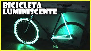 🚲 BICICLETA que BRILLA en la OSCURIDAD FLUORESCENTE  MODIFICACIONES BICICLETA [upl. by Greiner]