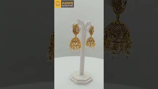 Antique Gold Vilandi Kundan Necklace Set with Pearls for Rs 8550 [upl. by Jarita]