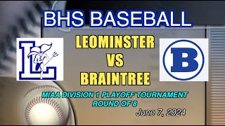 BHS Baseball vs Leominster 6724 [upl. by Eromle735]