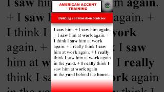 Building an Intonation Sentence  American Accent Training americanaccenttraining learnenglish [upl. by Prosser156]