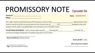 Promissory Notes  v2020 Ep 56 [upl. by Winifred]