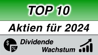 Top 10 Aktien 2024  JETZT Kaufenswert [upl. by Mcgill]