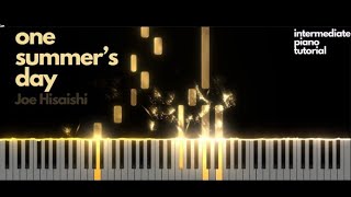 One Summers Day Spirited Away  Joe Hisaishi  Piano Tutorial [upl. by Remmos]