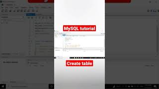 MySQL tutorial  create table in mySQL mysql mysqlserver mysqlworkbench createtable [upl. by Nerrol657]