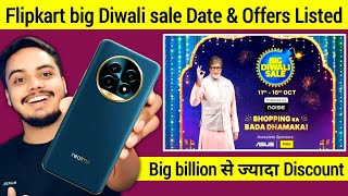 Flipkart Diwali sale Date amp card offers Listed  Big billion से ज्यादा Discount 🔥 [upl. by Nitsuga905]