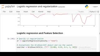 Logistic regression and regularization  Linear Classifiers in Python [upl. by Aleusnoc608]