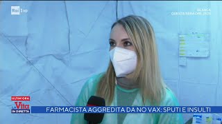 Farmacista aggredita da No vax sputi e insulti  La vita in diretta 29112021 [upl. by Briant]