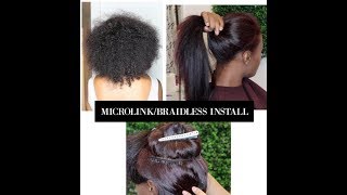 MicrolinksBraidless Sew In Install [upl. by Eneleh]