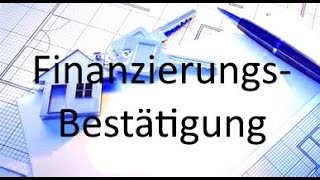 Die Finanzierungsbestätigung beim Immobilienkauf  von Herbert Herrmann HHImmobilien [upl. by Sedecram]