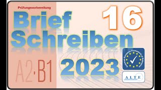 Brief Schreiben B1 16 [upl. by Flight]