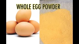 HOW TO MAKE WHOLE EGG POWDER [upl. by Nnahtur]