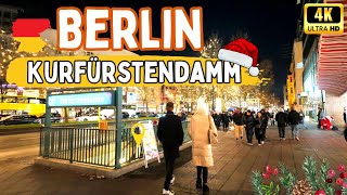 WEIHNACHTEN IN BERLIN 🎄Winter Walking Tour 👉 Bahnhof Zoo Weihnachtsmarkt Kudamm Kadewe [upl. by Enautna]