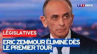 Législatives  Eric Zemmour éliminé dès le premier tour [upl. by Even466]