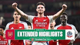 Arsenal vs Bolton Wanderers Extended Highlights  Carabao Cup  CBS Sports Golazo [upl. by Nabalas]