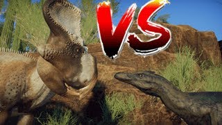 Velociraptor and Protoceratops scrubland  Prehistoric Kingdom Speedbuild [upl. by Okramed]