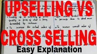 Upselling vs Cross SellingDifference between upsell and cross sellUpselling and cross selling [upl. by Alaekim]