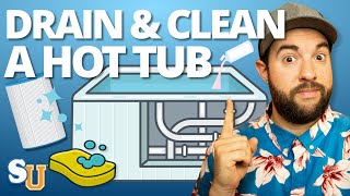 How to DRAIN and CLEAN a HOT TUB  Swim University [upl. by Nani]