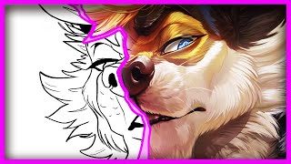 THIS IS WHAT A TOP TIER FURRY ICON COMMISSION LOOKS LIKE  Speedpaint Photoshop quotSecurity Guardquot [upl. by Laleb249]