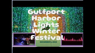 Gulfport Harbor Lights Winter Festival  December 2023 [upl. by Llenrahs142]