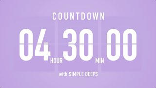 45 Hours Timer Countdown Flip Clock Timer  Simple Beeps 🫐 🔔 [upl. by Einad]