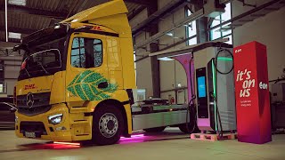 DHL Freight with the MercedesBenz eActros 300 at the eTruckathon 2024 [upl. by Aniuqal]