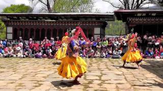 Bhutan Dance of Animals at Domkhar Festival May 2011 [upl. by Ettore]