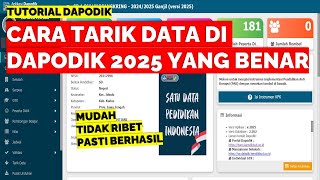 CARA TARIK DATA DI DAPODIK 2025 YANG BENAR [upl. by Akeihsal]