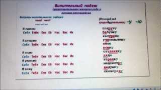 ACCUSATIVE CASE ВИНИТЕЛЬНЫЙ ПАДЕЖ 1zoia [upl. by Junie]