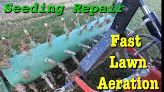 Lawn Renovation Fail  How To Repair  Aeration and Seeding [upl. by Reibaj591]