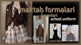 Zamonaviy maktab formalari Sarafanlar fasonlari backtoschool schooloutfits [upl. by Joshia563]