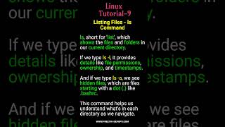 Linux Tutorials 9 Listing Files  ls Command Explained preethidevops LinuxBasics [upl. by Carissa]