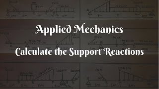 Calculate the support reactions of the beam Simply Supported Over hanging  Applied Mechanics [upl. by Mchail]