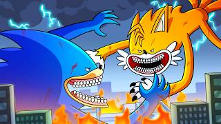 SHIN SONIC vs SHIN TAILS Cartoon Animation [upl. by Schilit741]