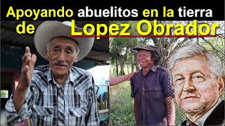 regalando despensas a abuelitos en la tierra del presidente lopez obrador [upl. by Eisned587]