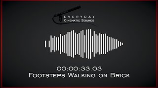 Footsteps Walking on Brick  HQ Sound Effects [upl. by Auerbach]