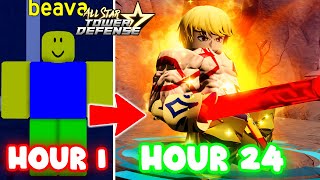 Spending 24 Hours To Obtain And Evolve The New 7 Star Gilgamesh In All Star Tower Defense [upl. by Nageem]