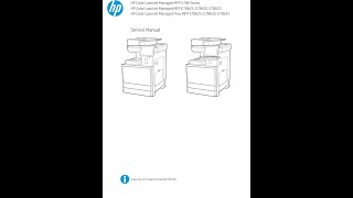 HP Color LaserJet Managed E786 Series E78625 E78630 E78635 Service manual [upl. by Roosevelt955]