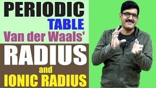 Periodic table van der Waals radius and Ionic radius [upl. by Luoar]